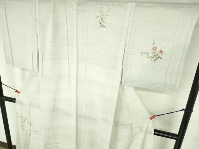平和屋着物*夏物 訪問着 変わり絽 友禅 童子遊び 草花文 暈し染め 鈴乃屋扱い 正絹 逸品 DABH0256op