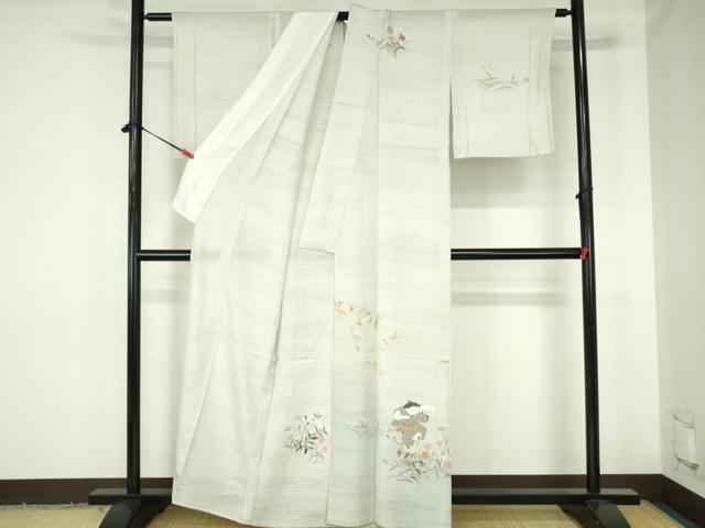 平和屋着物*夏物 訪問着 変わり絽 友禅 童子遊び 草花文 暈し染め 鈴乃屋扱い 正絹 逸品 DABH0256op