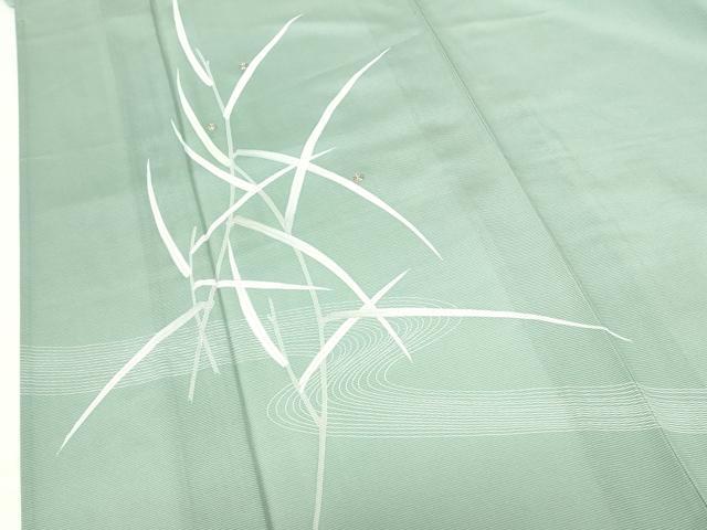平和屋着物*夏物 訪問着 絽 駒刺繍 草葉文 正絹 逸品 DABH0260op