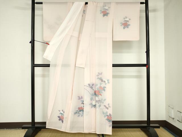 平和屋着物*夏物 訪問着 絽 友禅 紫陽花 アジサイ 暈し染め 正絹 逸品 DABH0261op