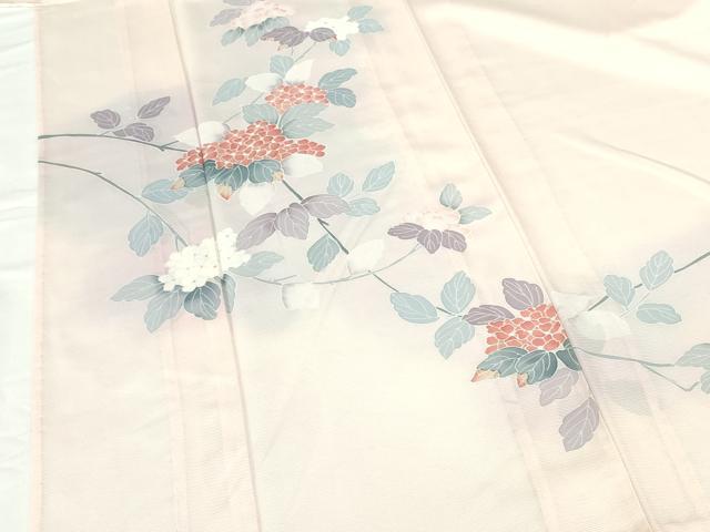 平和屋着物*夏物 訪問着 絽 友禅 紫陽花 アジサイ 暈し染め 正絹 逸品 DABH0261op