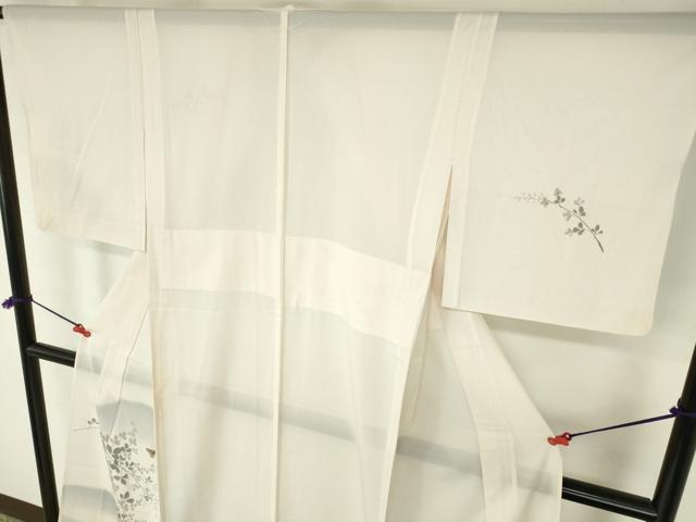 平和屋着物*夏物 訪問着 絽 手描き 舞蝶花文 暈し染め 金彩 正絹 逸品 DABH0264op