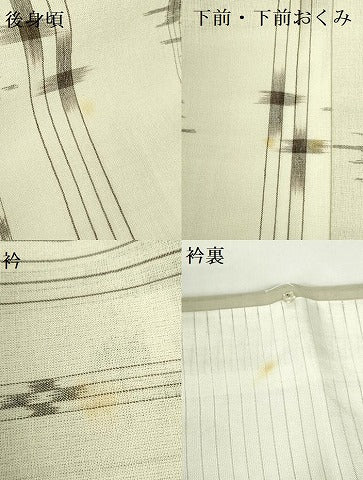平和屋着物*夏物 小紋 紗 琉球絣文様 DABH0267op
