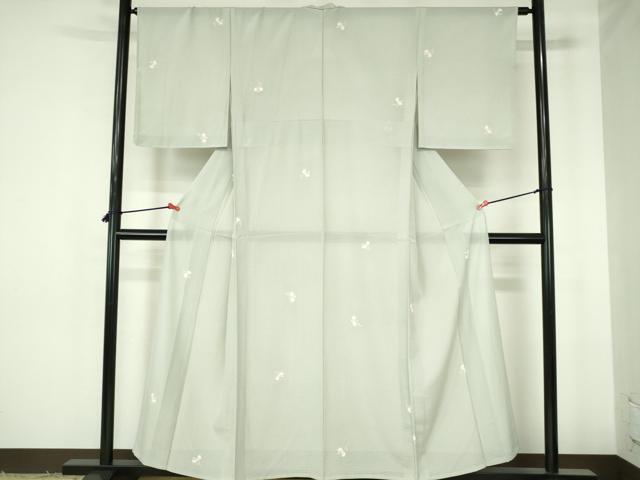 平和屋着物*夏物 小紋 絽縮緬 舞花 正絹 逸品 DABH0270op