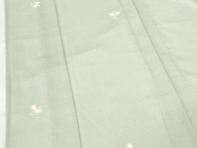 平和屋着物*夏物 小紋 絽縮緬 舞花 正絹 逸品 DABH0270op