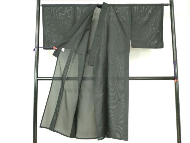 平和屋着物*夏物 男性 色無地 絽 濃い檳榔子染色 洗える着物 DABH0290op