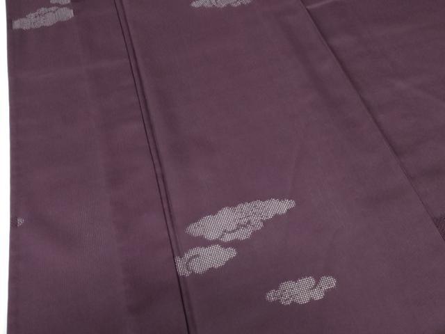 平和屋着物*夏物 色無地 雲紋紗 似せ紫色 正絹 逸品 DABH0294op