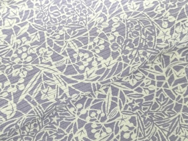 平和屋着物*夏物 小紋 絽 草花 正絹 逸品 DABH0304op