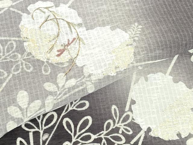 平和屋着物*夏物 訪問着 紗 雪輪花文 暈し染め 金彩 正絹 逸品 DABH0313op