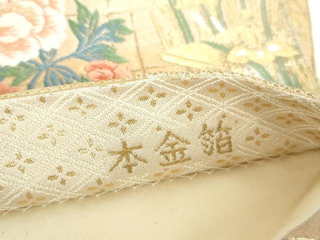 平和屋本店▼西陣 服部織物謹製 六通柄袋帯 唐織 桃山錦文様 本金箔 正絹 逸品 DABH0333op