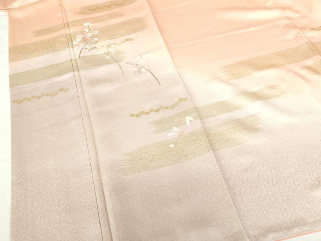 平和屋着物●訪問着 総刺繍 草花 暈し染め 金彩 やまと誂製 正絹 逸品 DABH0365op