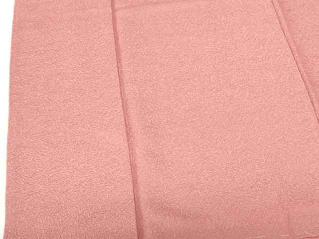 平和屋着物●上質な色無地 作家物 本草木染 霞地紋 薄紅色 正絹 逸品 未使用 DABH0375op