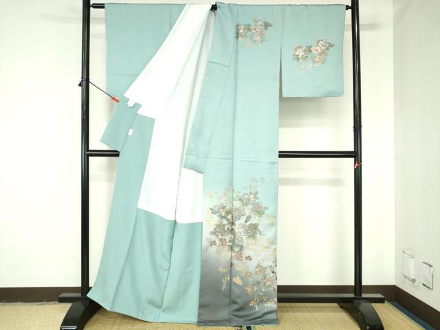 平和屋着物●訪問着 草花 暈し染め 金彩 正絹 逸品 DABH0379op