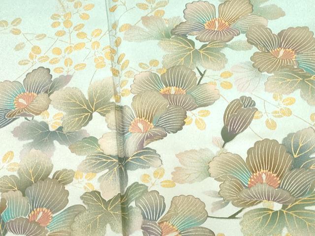 平和屋着物●訪問着 草花 暈し染め 金彩 正絹 逸品 DABH0379op