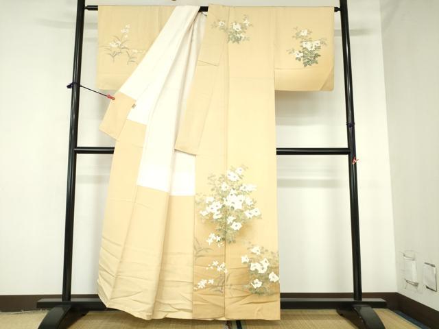 平和屋着物●訪問着 作家物 草花 暈し染め 正絹 逸品 DABH0382op