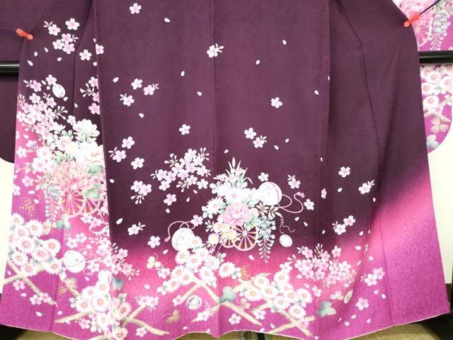 平和屋着物●豪華振袖 駒刺繍 乱菊 牡丹 舞桜 花車 暈し染め 金彩 正絹 逸品 DABH0399op