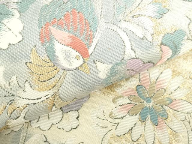 平和屋本店▼六通柄袋帯 百夜更紗 本金箔 正絹 逸品 DABH0429op