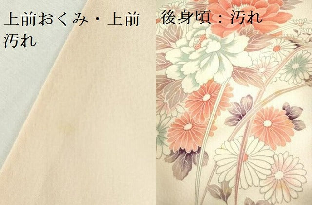 平和屋着物■訪問着 孔雀牡丹文 暈し染め 正絹 逸品 DABH0472op
