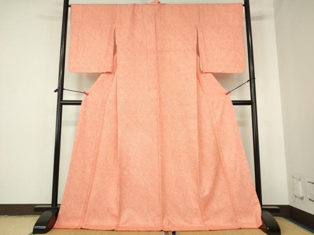 平和屋着物■大変加工の良い総絞り小紋 ロング丈 正絹 逸品 DABH0481op