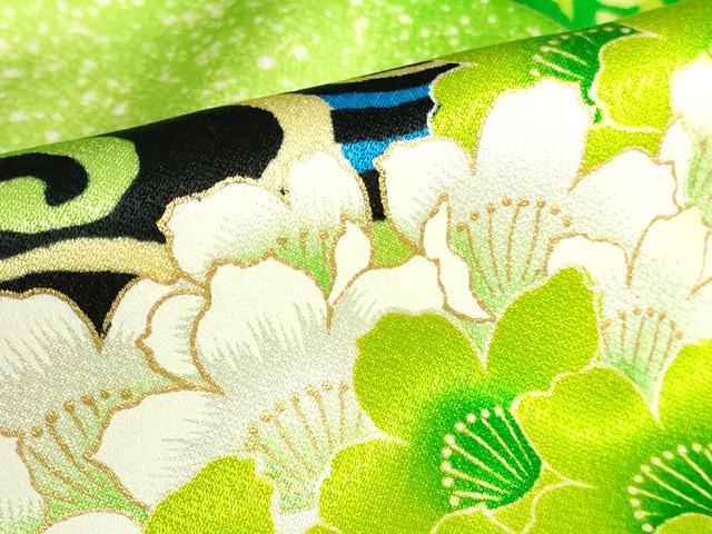 平和屋着物■豪華振袖 駒刺繍 流水花文 金彩 正絹 逸品 DABH0485op