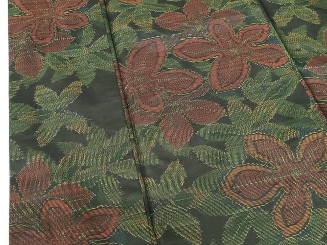平和屋着物■本場大島紬 草花 やまと誂製 正絹 逸品 DABH0501op