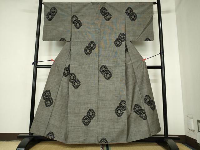 平和屋着物■上質な紬 草木染 風林花山 証紙付き 正絹 逸品 DABH0511op