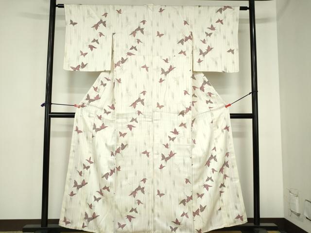 平和屋着物■上質な小紋 舞蝶竹文 金彩 正絹 逸品 DABH0513op