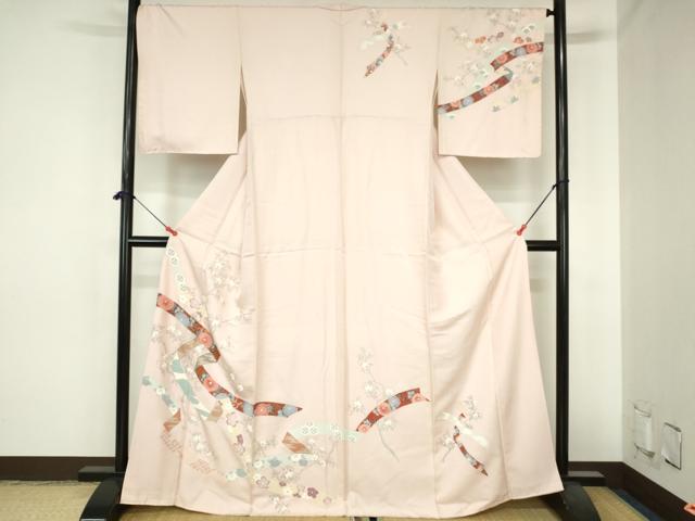 平和屋着物■訪問着 鬘帯花文 金彩 正絹 逸品 DABH0517op