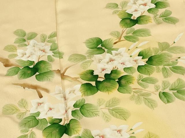 平和屋着物▼訪問着 草花 暈し染め 金彩 正絹 逸品 DABH0529op