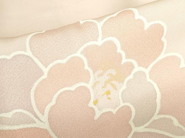 平和屋着物●上質な小紋 地紋起こし 牡丹 正絹 逸品 未使用 DABH0541op