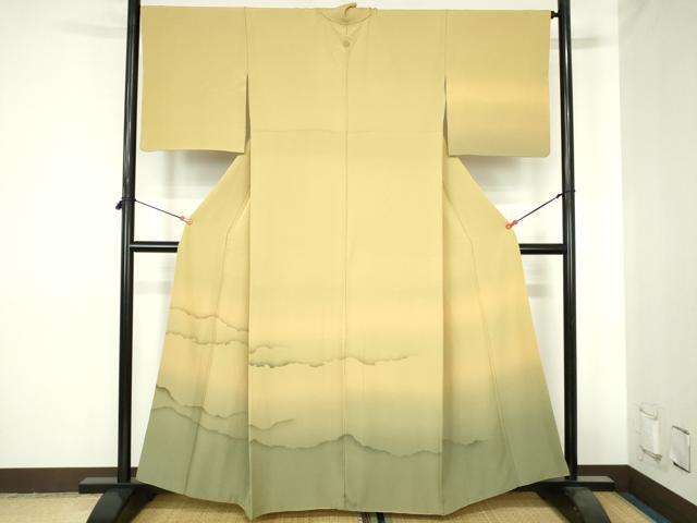 平和屋着物▼訪問着 風景文 暈し染め 正絹 逸品 DABH0543op