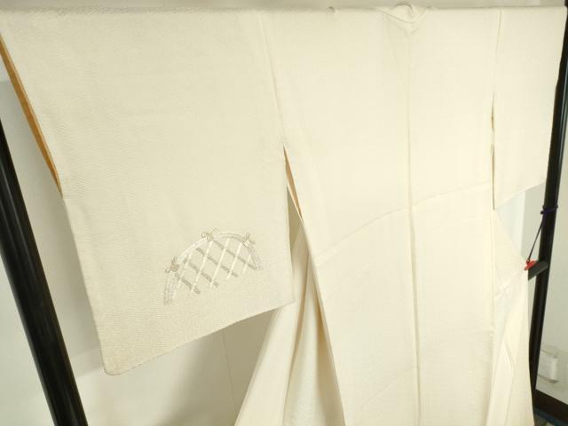 平和屋着物▼訪問着 総刺繍 籬文 金糸 正絹 逸品 DABH0544op