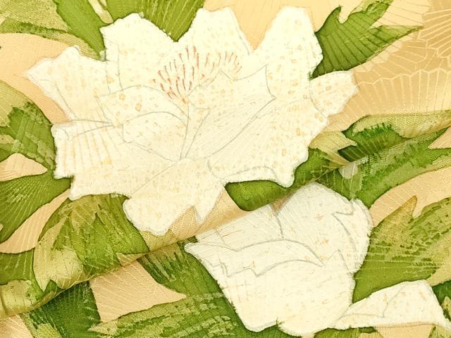 平和屋着物▼訪問着 牡丹 ろうけつ染め 暈し染め 正絹 逸品 DABH0561op