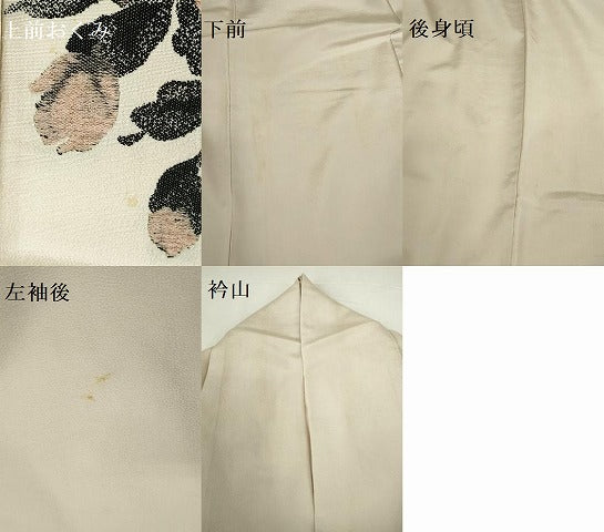 平和屋着物▼訪問着 寿光織 草花 金糸 正絹 逸品 DABH0563op