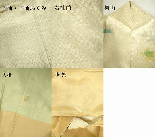 平和屋着物▼訪問着 刺繍 薔薇 バラ 正絹 逸品 DABH0564op