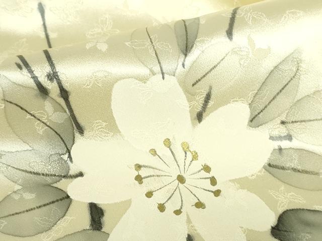 平和屋着物▼訪問着 手描き 草花 正絹 逸品 DABH0565op
