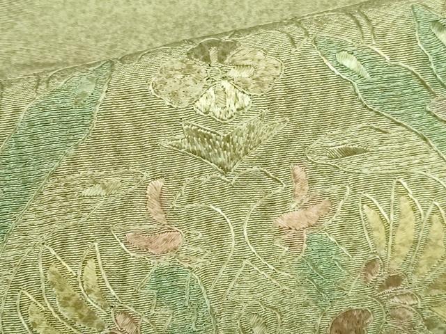平和屋着物▼中国三大刺繍 スワトウ刺繍 汕頭刺繍 総刺繍 訪問着 正倉院鳳凰花文 正絹 逸品 DABH0568op