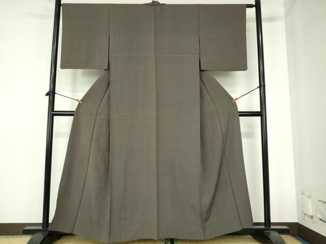 平和屋着物▽上質な小紋 単衣 亀甲花文 正絹 逸品 DABH0571op
