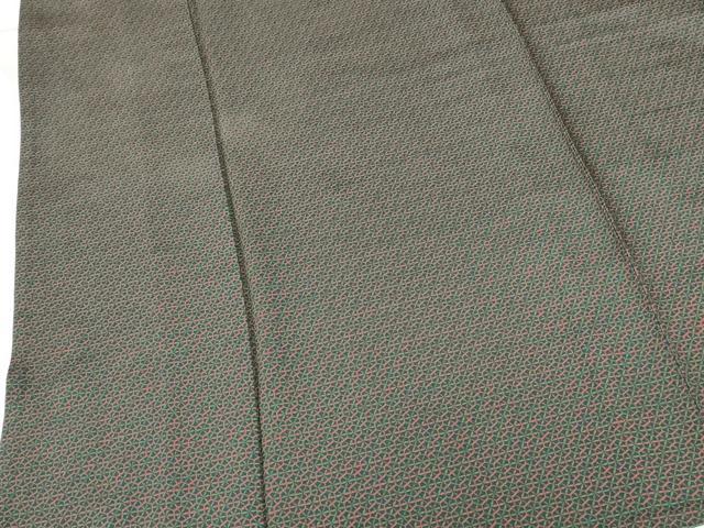 平和屋着物▽上質な小紋 単衣 亀甲花文 正絹 逸品 DABH0571op