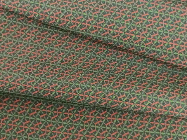 平和屋着物▽上質な小紋 単衣 亀甲花文 正絹 逸品 DABH0571op