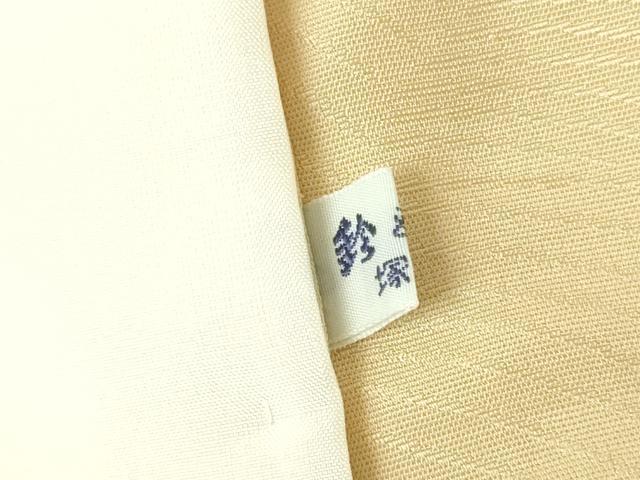 平和屋着物●上質な色無地 流水地紋 蜂蜜色 鈴乃屋扱い 正絹 逸品 DABH0582op