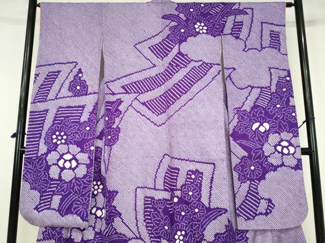 平和屋着物●豪華振袖 総絞り 草花 正絹 逸品 DABH0590op