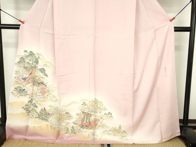 平和屋着物●豪華色留袖 寿光織 人物風景文 佳日の宴 暈し染め 金糸 さが美扱い 正絹 逸品 DABH0623op