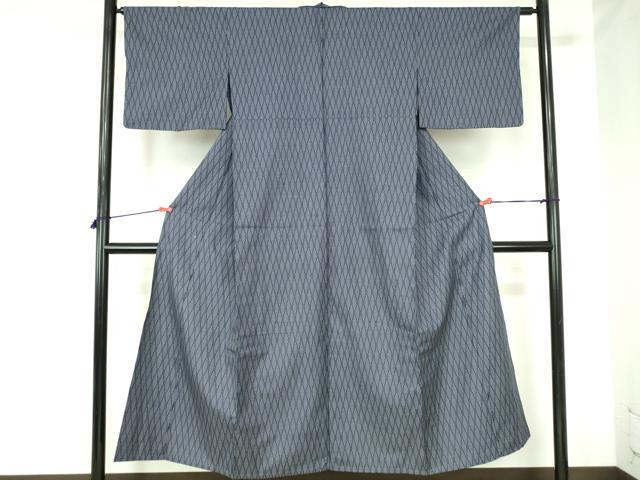 平和屋着物▽上質な紬 単衣 立涌文 正絹 逸品 DABH0633op