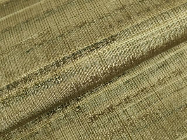 平和屋着物▽上質な紬 単衣 横段文 正絹 逸品 DABH0634op