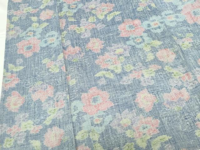 平和屋着物▽上質な紬 単衣 舞花 正絹 逸品 DABH0636op