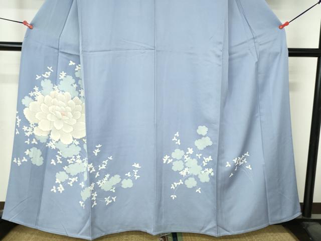平和屋着物▽訪問着 単衣 牡丹 金彩 正絹 逸品 DABH0673op