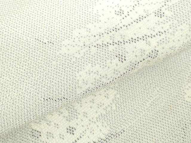 平和屋着物▽本塩沢 単衣 芝花文 酒井織物謹製 証紙付き 正絹 逸品 DABH0675op