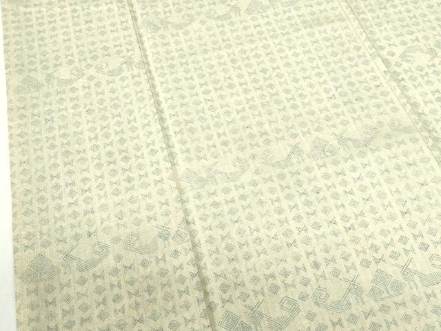平和屋着物●上質な紬 幾何学文様 正絹 逸品 DABH0682op