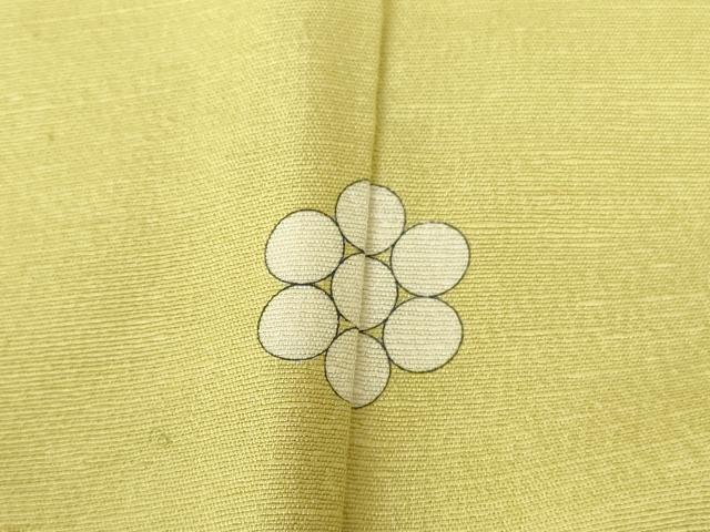 平和屋着物●上質な紬 青朽葉色 正絹 逸品 DABH0684op